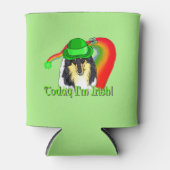 Collie St Patricks Day Blikjeskoeler (Voorkant)