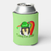 Collie St Patricks Day Blikjeskoeler (Blikje Achterkant)