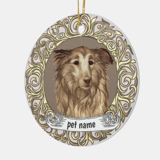 Collie ter nagedachtenis ornament (Links)