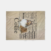 Collie Traits Fleece Blanket (Voorkant (Horizontaal))