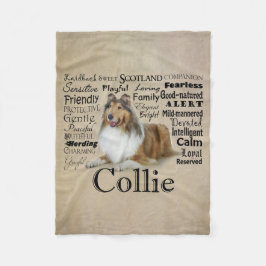 Collie Traits Fleece Blanket