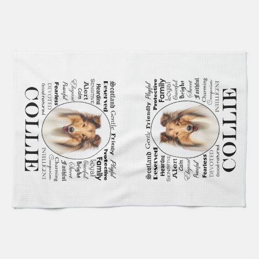 Collie Traits Theedoek (Horizontaal)