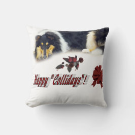 Collie Tri Kleur Kerstmis Kussen