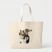 Collie Trio Grote Tote Bag (Voorkant)