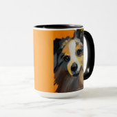 Collie | Tweekleurige mok, 0,45 l Mok (Voorkant rechts)