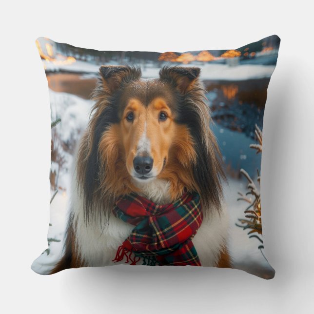 Collie vakantie  kussen (Voorkant)