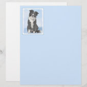 Collie-verf aan de rand - Kute Original Dog Art (Voorkant / Achterkant)