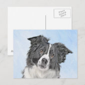 Collie-verf aan de rand - Kute Original Dog Art Briefkaart (Voorkant / Achterkant)