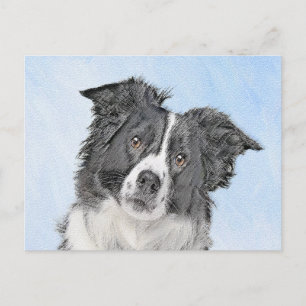 Collie-verf aan de rand - Kute Original Dog Art Briefkaart