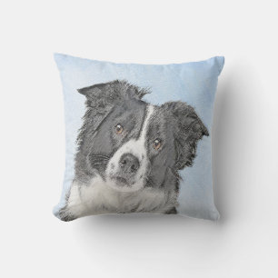 Collie-verf aan de rand - Kute Original Dog Art Buitenkussen