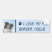 Collie-verf aan de rand - Kute Original Dog Art Bumpersticker (Voorkant)