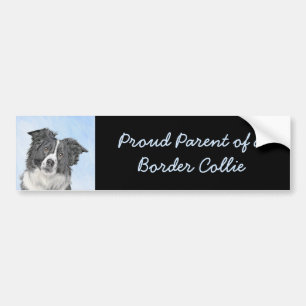 Collie-verf aan de rand - Kute Original Dog Art Bumpersticker