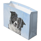 Collie-verf aan de rand - Kute Original Dog Art Groot Cadeauzakje (Achterkant Gekanteld)