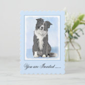 Collie-verf aan de rand - Kute Original Dog Art Kaart (Staand voorkant)