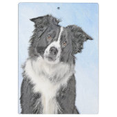 Collie-verf aan de rand - Kute Original Dog Art Klembord (Achterkant)