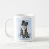 Collie-verf aan de rand - Kute Original Dog Art Koffiemok (Links)