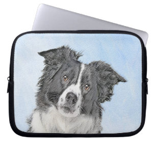 Collie-verf aan de rand - Kute Original Dog Art Laptop Sleeve