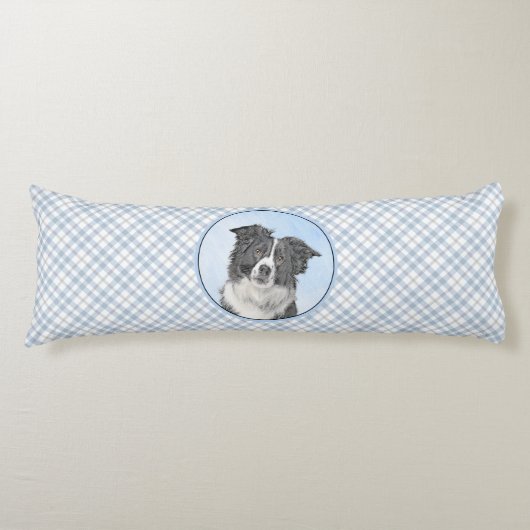 Collie-verf aan de rand - Kute Original Dog Art Lichaamskussen (Voorkant)
