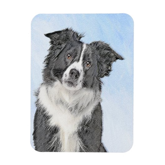 Collie-verf aan de rand - Kute Original Dog Art Magneet (Verticaal)