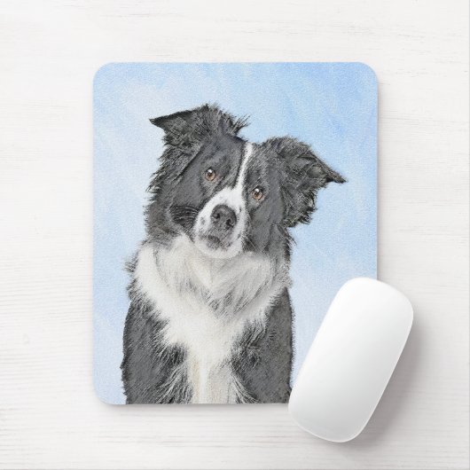 Collie-verf aan de rand - Kute Original Dog Art Muismat (Met muis)