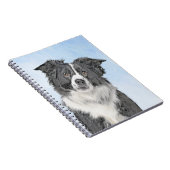 Collie-verf aan de rand - Kute Original Dog Art Notitieboek (Rechterzijde)