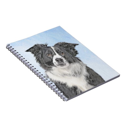 Collie-verf aan de rand - Kute Original Dog Art Notitieboek (Rechterzijde)
