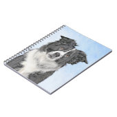 Collie-verf aan de rand - Kute Original Dog Art Notitieboek (Linkerzijde)