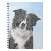 Collie-verf aan de rand - Kute Original Dog Art Notitieboek (Voorkant)