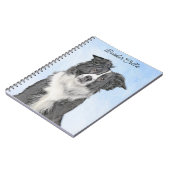 Collie-verf aan de rand - Kute Original Dog Art Notitieboek (Linkerzijde)