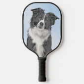 Collie-verf aan de rand - Kute Original Dog Art Pi Pickleball Paddle (Voorkant)