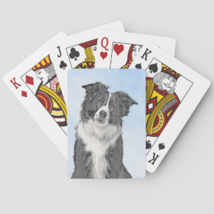 Collie-verf aan de rand - Kute Original Dog Art Pokerkaarten