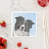 Collie-verf aan de rand - Kute Original Dog Art Servet (Insitu)