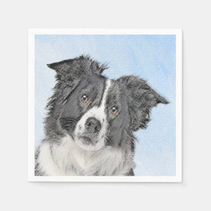 Collie-verf aan de rand - Kute Original Dog Art Servet