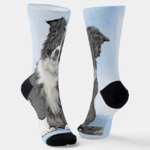 Collie-verf aan de rand - Kute Original Dog Art Sokken