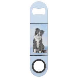 Collie-verf aan de rand - Kute Original Dog Art Speed Flessenopener