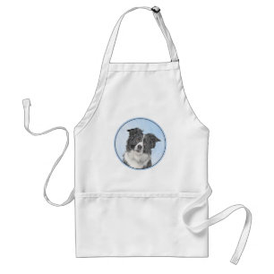 Collie-verf aan de rand - Kute Original Dog Art Standaard Schort