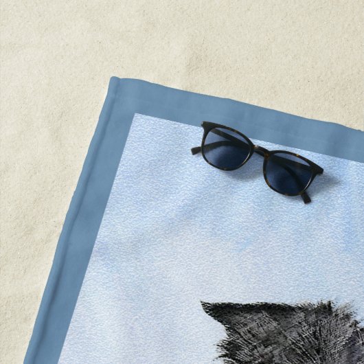 Collie-verf aan de rand - Kute Original Dog Art Strandlaken (In situ)