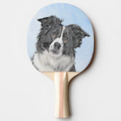 Collie-verf aan de rand - Kute Original Dog Art Tafeltennisbatje (Achterkant)