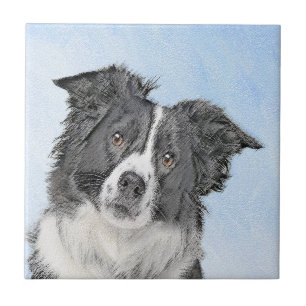 Collie-verf aan de rand - Kute Original Dog Art Tegeltje