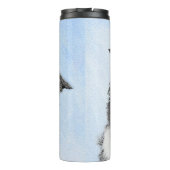 Collie-verf aan de rand - Kute Original Dog Art Thermosbeker (Achterkant)