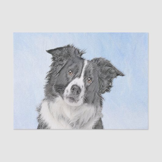 Collie-verf aan de rand - Kute Original Dog Art Tissuepapier (Voorkant)