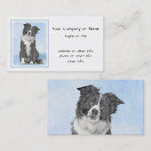 Collie-verf aan de rand - Kute Original Dog Art Visitekaartje (Voorkant / Achterkant)