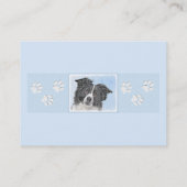 Collie-verf aan de rand - Kute Original Dog Art Visitekaartje (Achterkant)