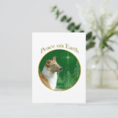 Collie Vrede op aarde Briefkaart (Staand voorkant)