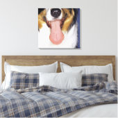 Collie waggong canvas afdruk (Insitu (Slaapkamer))