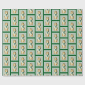 Collie Winter Patroon Cadeaupapier (Vlak)
