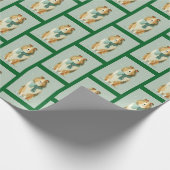 Collie Winter Patroon Cadeaupapier (Hoek)