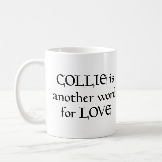 collie woordkoffie - mok (Links)