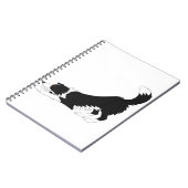 Collie Yoga (zwart en wit) Notitieboek (Linkerzijde)