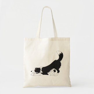 Collie Yoga (zwart en wit) Tote Bag